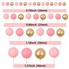 34pcs Pink Gold Ball Cupcake Toppers DIY Foam Ball Cake Decoration for Wedding Anniversary Birthday Party Supplies Decorations
