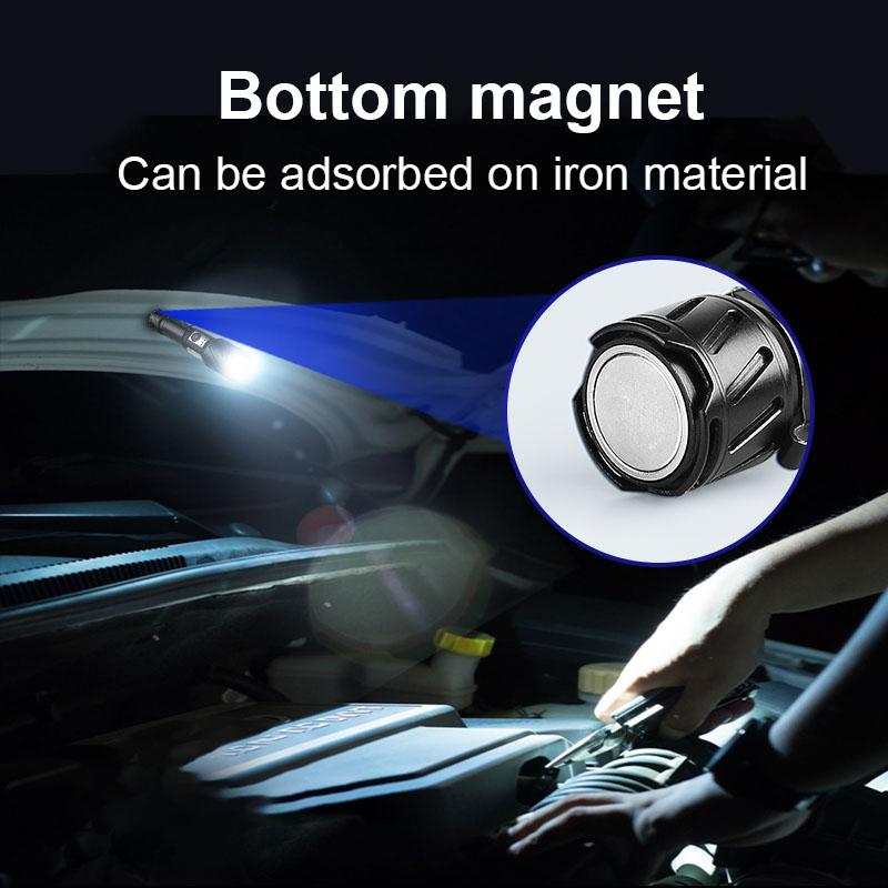 Мощный фонарик Супер яркий XHP160 LED + COB магнитная лампа Водонепроницаемая вспышка Перезаряжаемый фонарик