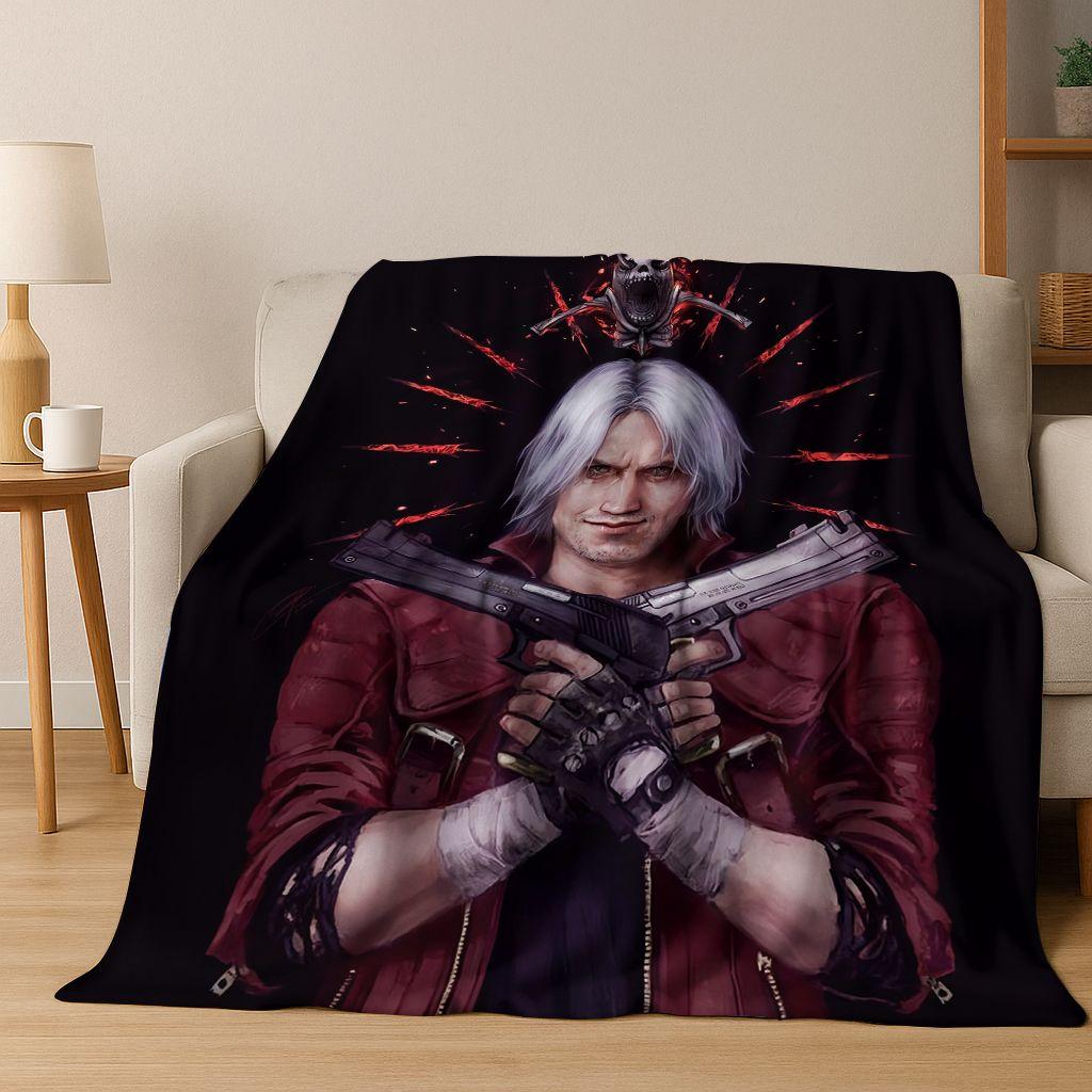 3D D-Devil May Cry DMC Игры Вергилий Данте Фланелевое одеяло, Теплое и уютное мягкое покрывало для дома, спальни, кровати, дивана, Подарок для ребенка