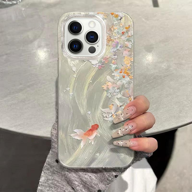 Osmanthus Koi for Apple 17promax Cartoon for IPhone16plus Mobile Phone Case New 15pro Advanced
