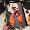 2025 Luxury Silk Shawl Square Scarf For Women Satin Fashion Wraps Neckerchief Female Hair Bands Ribbon Headband Bandana 70X70CM