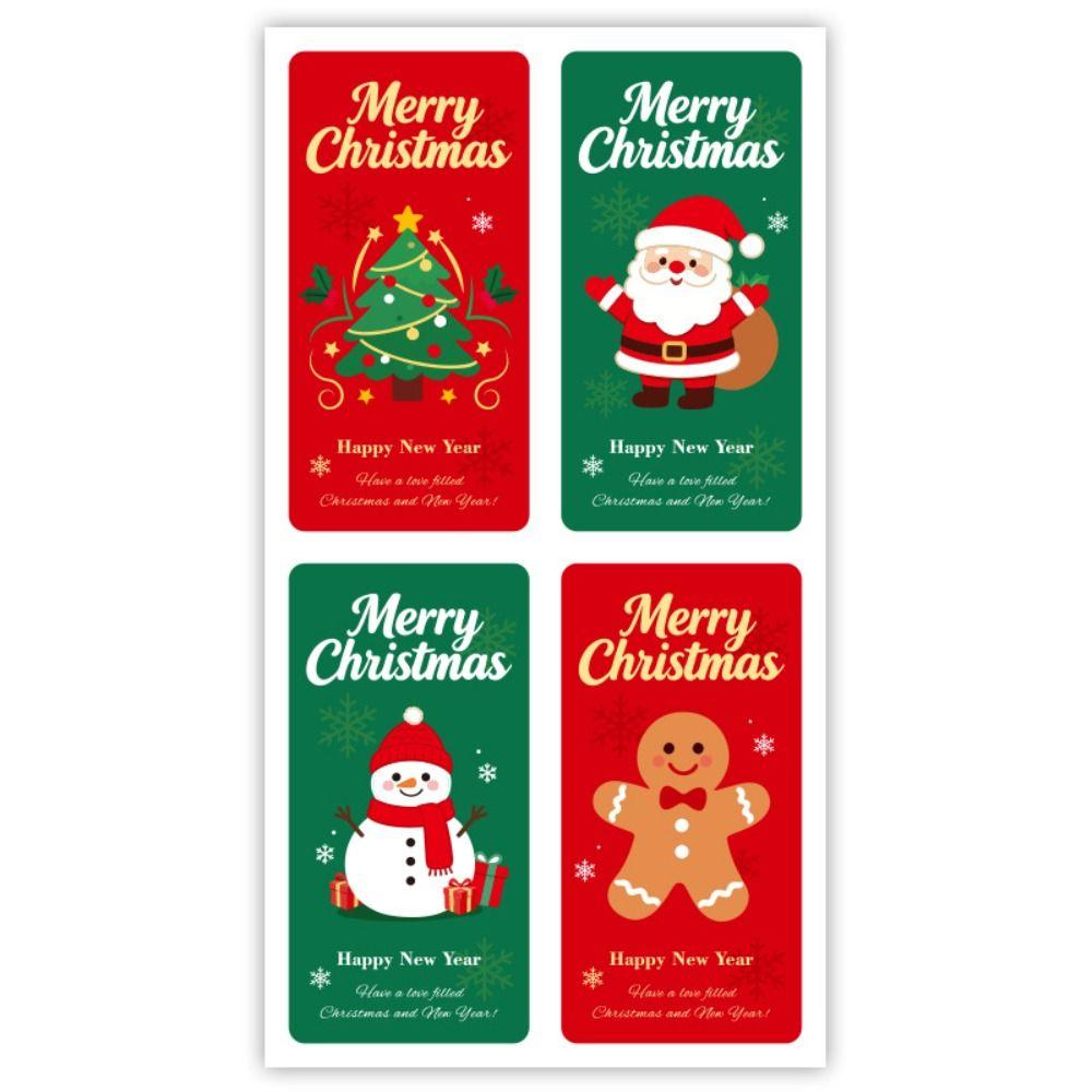 100Pcs Christmas Handicraft Labels Handmade Baking Sealing Stickers Gift Wrapping