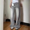 Gray Wide-Leg Retro Jeans for Women - Spring/Summer 2025 Collection