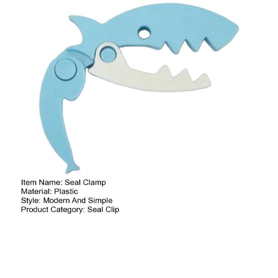 Зажим Shark Seal Clamp Портативный зажим для пакетов Уплотнитель влагостойкий кухонный инструмент для хранения закусок Косметика Путешествия