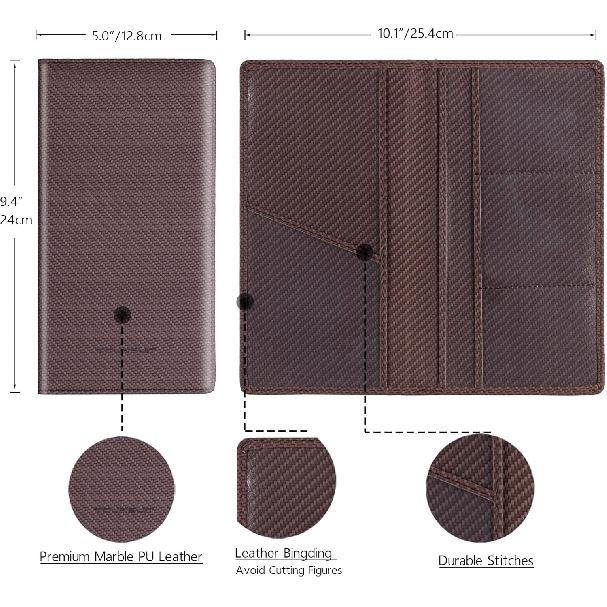 TOURSUIT Держатель для регистрационных документов и страхового полиса автомобиля, Органайзер для перчаточного ящика для документов на транспортное средство, Необходимый кошелек-кейс для водителя Авто