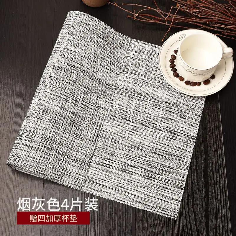 PVC Placemat Insulated Mats, Household Table Decoration, Nordic Western Cloth Placema Bowl Ironing Plate Mat Simplicity Househol