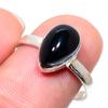 Natural Black Onex Gemstone Handmade 925 Sterling Silver Jewelry Ring S.9 Q0B06