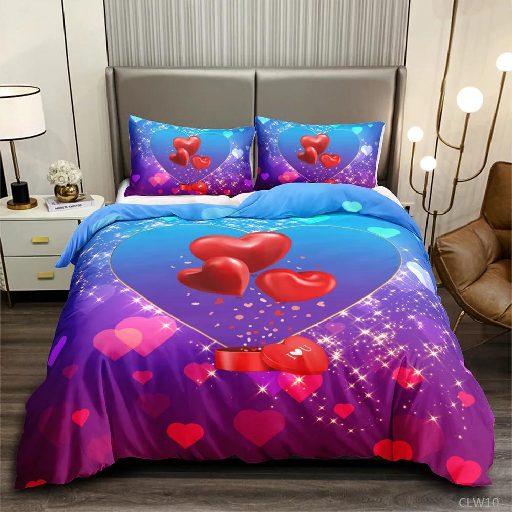 Романтический комплект постельного белья с красными розами, пододеяльник для подростков с принтом, двухъярусный полиэстеровый пододеяльник с цветочной тематикой