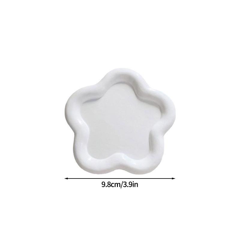 Креативный поднос для хранения нестандартных колец, демонстрационная тарелка для украшений, белая художественная гипсовая тарелка, домашний декор, реквизит для фотографий, чаши