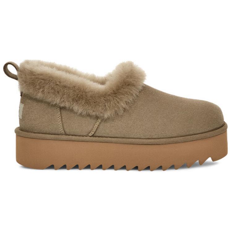 UGG Женские снежные ботинки из спилка коровьей кожи, цвет 'антилопа коричневый', 1166733-ALP
