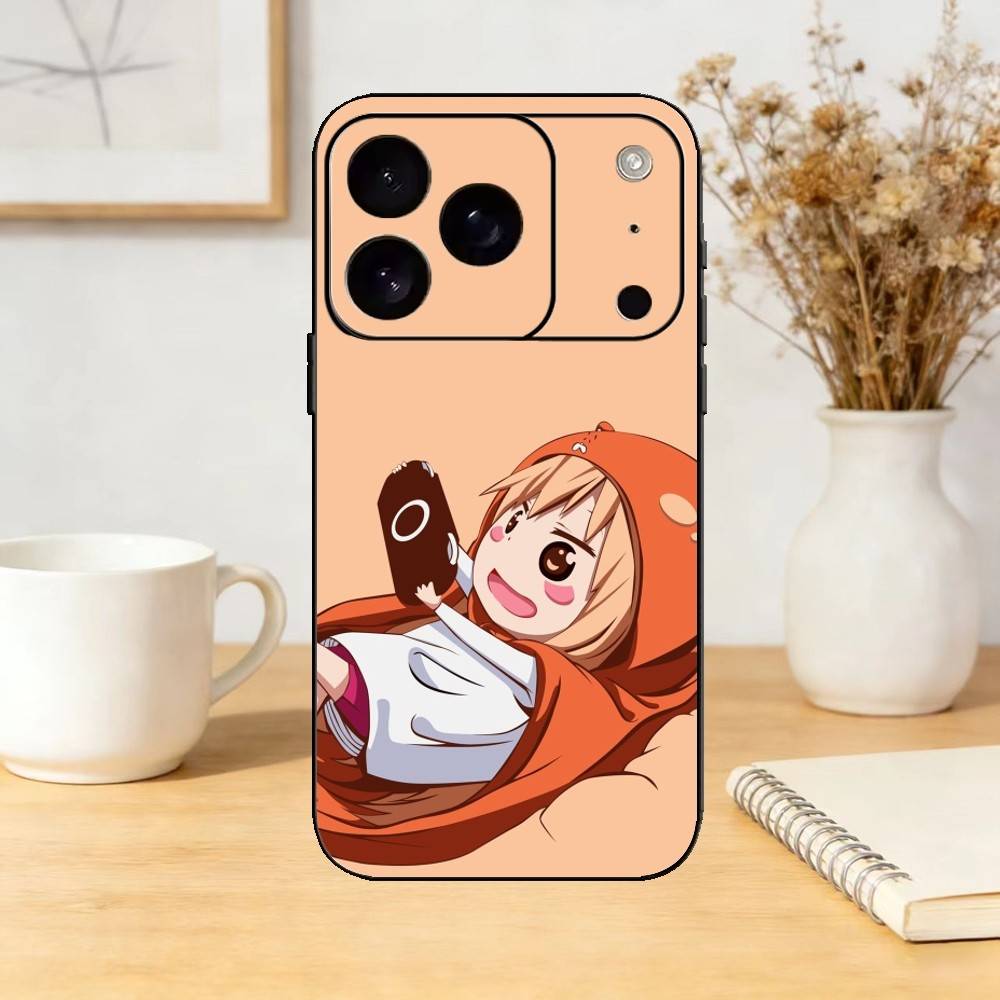 Мимуто!Чехол для телефона Umaru-Chan Силиконовый черный Мягкий Для IPhone 17,16,15,14,13,12,11,SE,Plus Pro Max