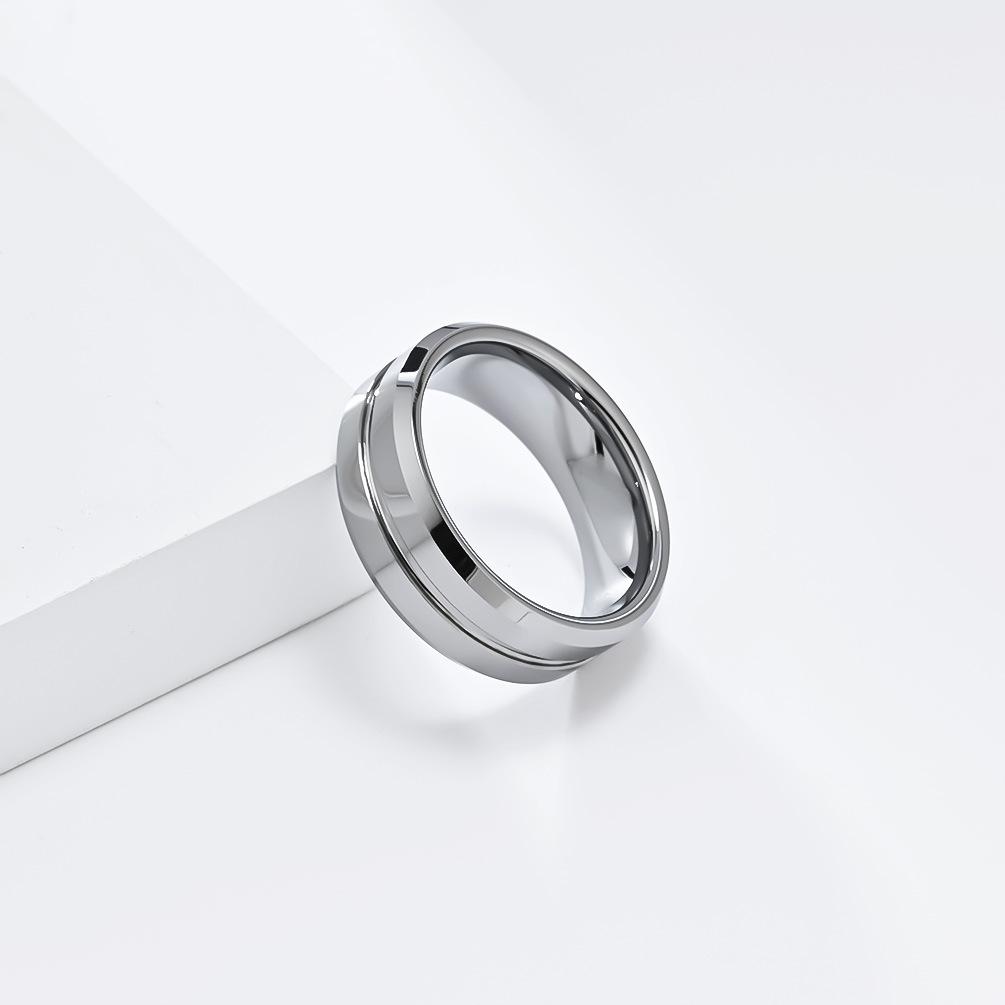 8 мм простое зеркальное вольфрамовое кольцо для мужчин и женщин индивидуальное хип-хоп ювелирное изделие не выцветает унисекс пара обручальное кольцо на палец