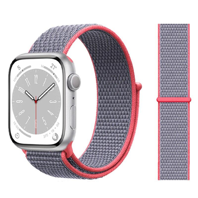 Нейлоновый ремешок-петля для Apple Watch Band 49 мм, 44 мм, 45 мм, 41 мм, 40 мм, 42 мм, 38 мм, браслет Correa iwatch series 3, 4, 5, 6 Se 7, 8, ультра, 49 мм, ремешок