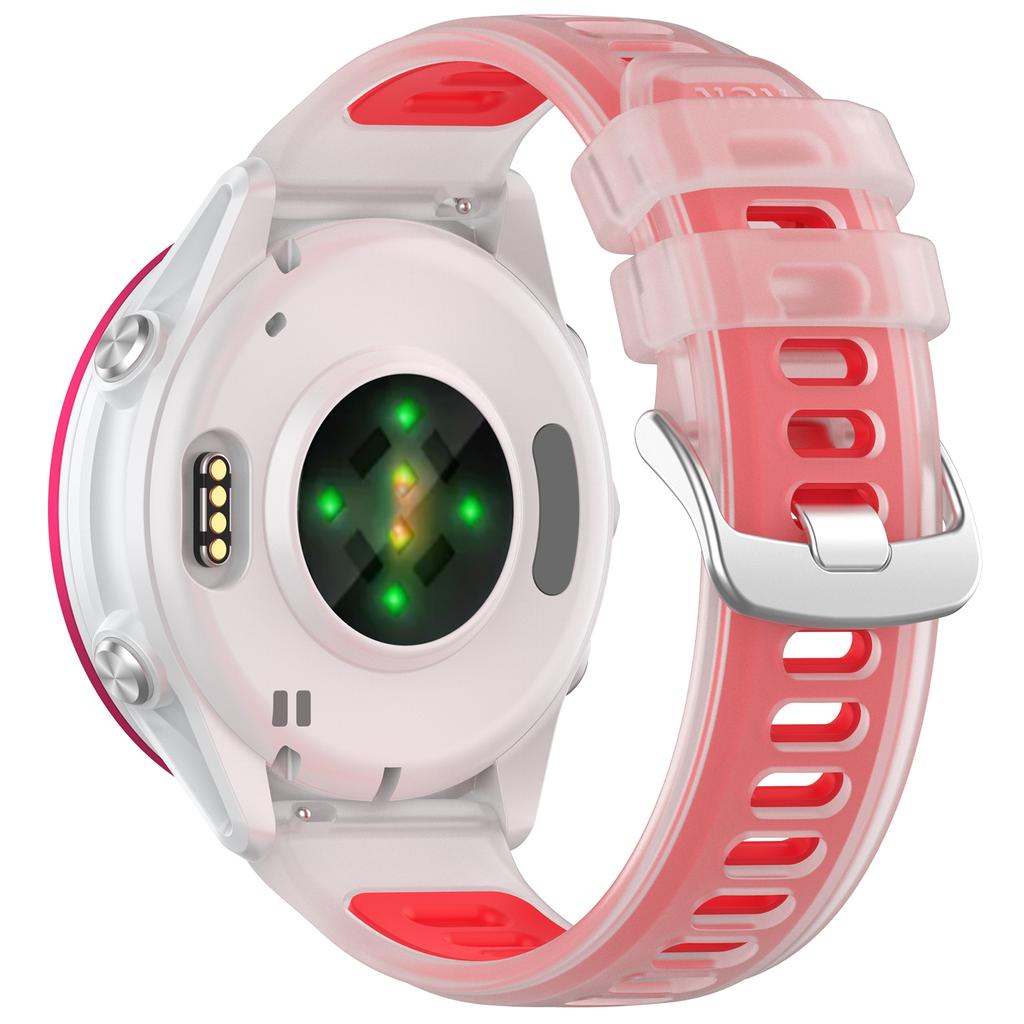 22mm 20mm Translucent Two-Tone Silicone Band For Garmin Forerunner 570 265 255 165 55/Vivoactive 6 5 4/Venu 3 2 Plus Watch Strap