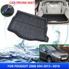 Коврик для багажника автомобиля Peugeot 2008 A94 2013 2014 2015 2016 2017 2018 термостойкий коврик для хранения автоаксессуары