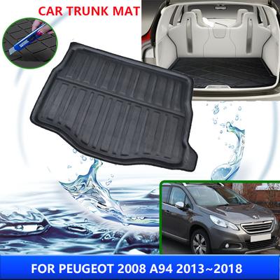 Коврик для багажника автомобиля Peugeot 2008 A94 2013 2014 2015 2016 2017 2018 термостойкий коврик для хранения автоаксессуары