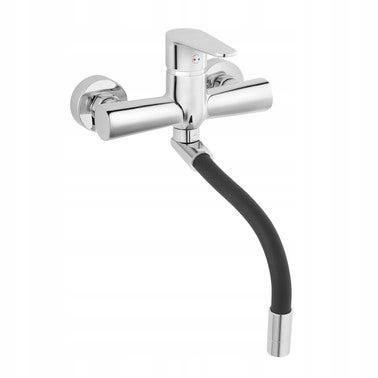 Ferro Cordoba silver wall-mounted kitchen tap