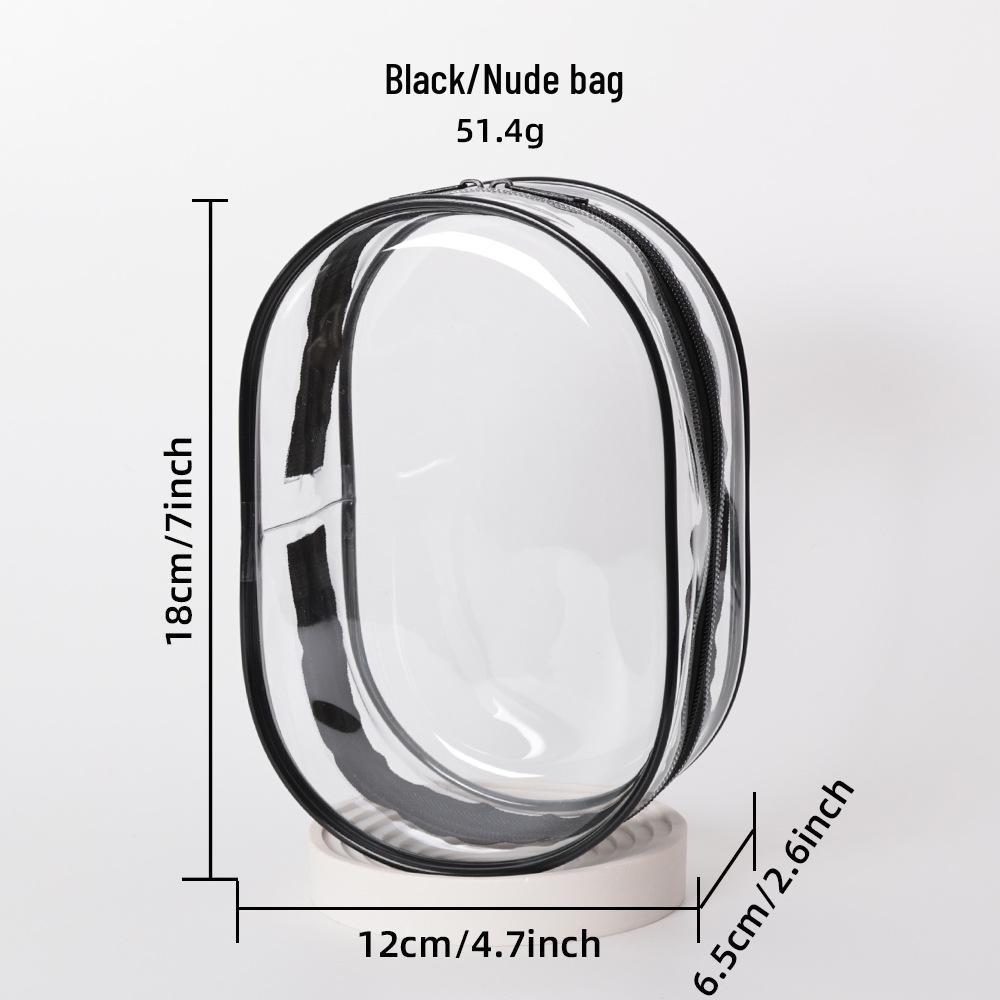 High-Transparency Thickened PVC Cotton Doll Storage Bag - Dustproof, Cute, Hanging, Transparent Q Round Design