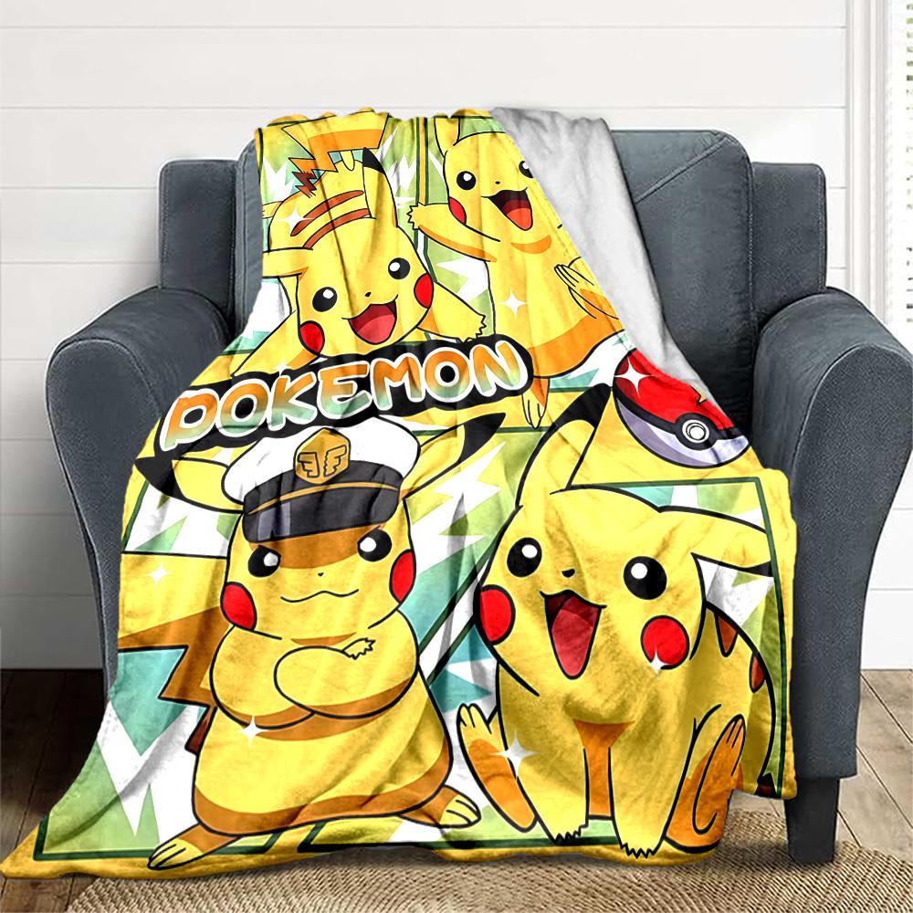 1pc Pikachu, Pokémon Blanket Versatile for Couch, Office Bed