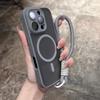 Прозрачный матовый магнитный чехол для iPhone 16 14 13 Mini 15 12 11 Pro Max Plus со шнурком-браслетом Magsafe противоударный бампер