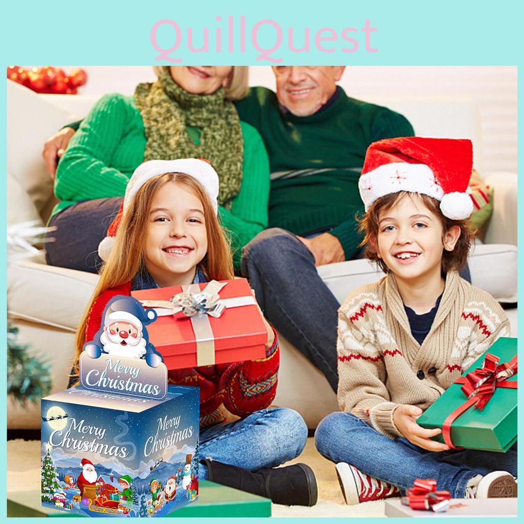 Santa Claus Christmas Party Props Gift Box With Paper Material Events Decor