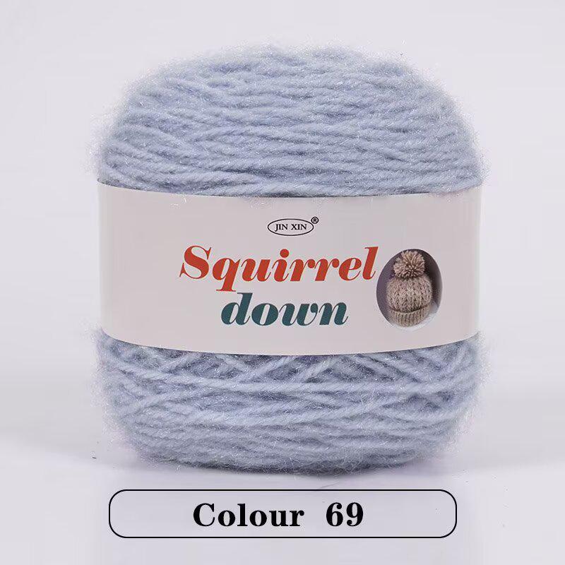 SquirrelWool 150 г Пледовое одеяло ручной вязки из меха белки с дизайном в виде букета роз