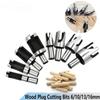 8pcs/4pcs/set Wood Plug Cutting Tool Drill Bit Straight and Tapered Taper 5/8" 1/2" 3/8" 1/4" Woodworking Cork Drill Bit Knife