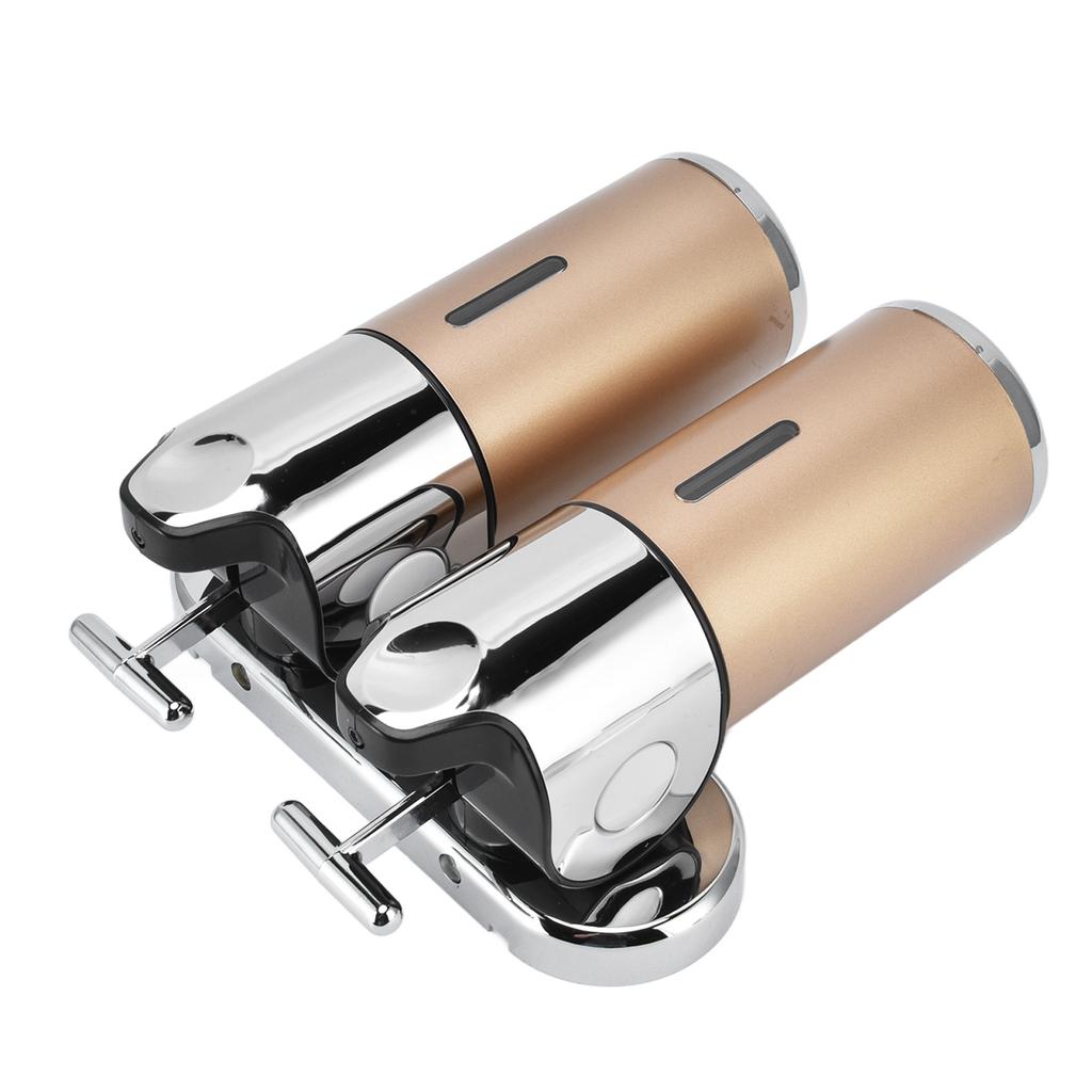 Настенный дозатор мыла для душа с двойным насосом, 2 отдельных отсека, многоразовый, компактный, для шампуня