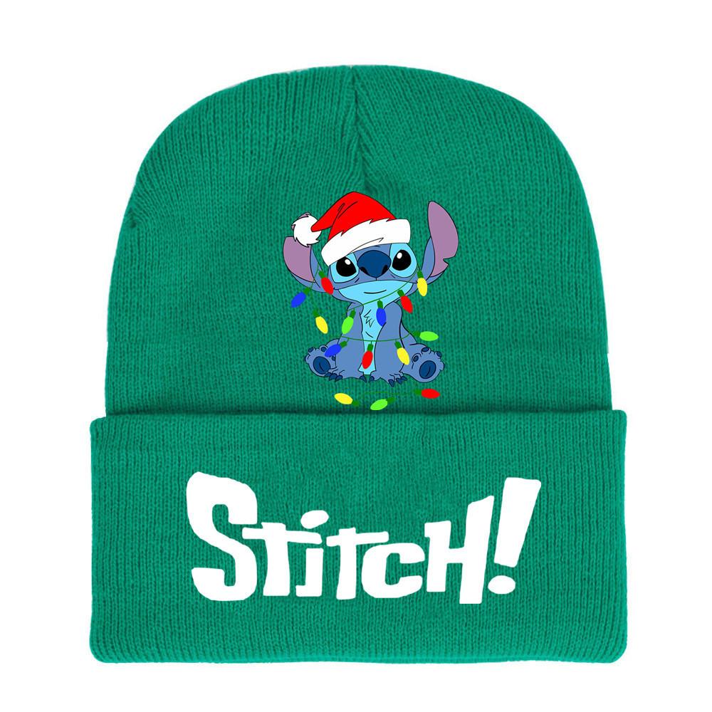 Disney Stitch Knit Beanie Winter Hat With Rolled Brim For Christmas Gifts Adults