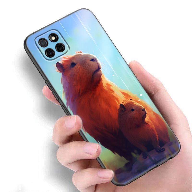 Cute Cartoon Capybara Case For Samsung A13 A22 A24 A32 A23 A25 A34 A35 A52S A53 A54 A55 A73 5G A12 A14 A15 A31 A33 A50 A51 A72