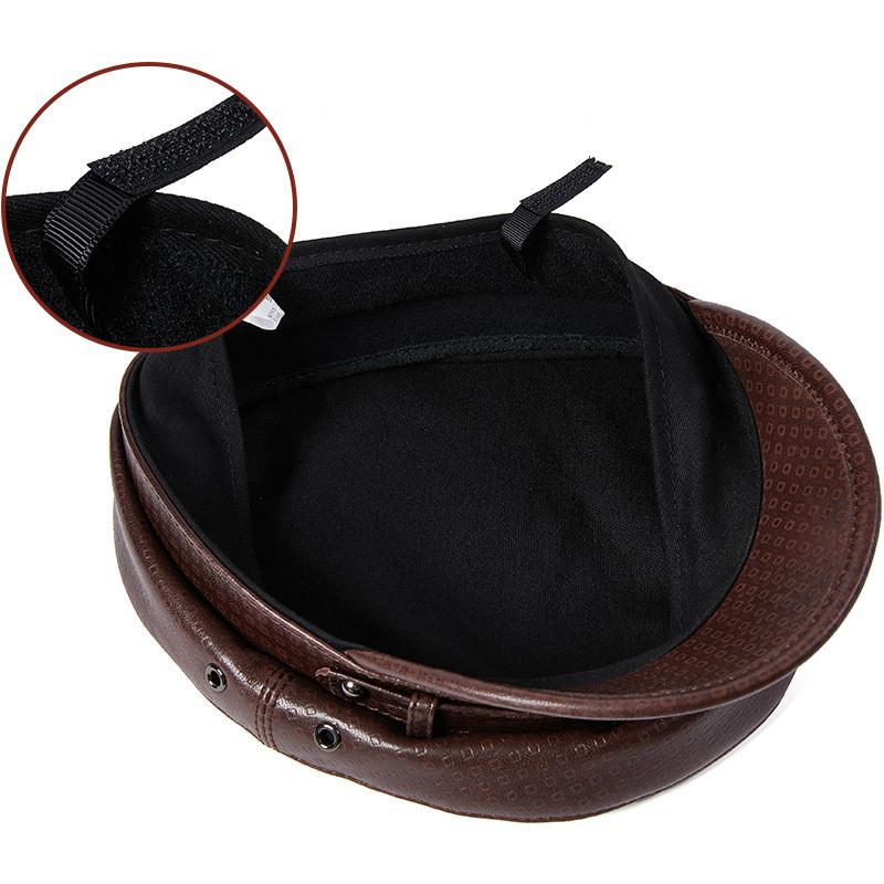 Мужские и женские темно-синие шляпы. Повседневные солнцезащитные и солнцезащитные кожаные шляпы с плоским верхом.