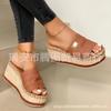 Slippers Women's 20 New Large Size Platform Wedge Shoes Fashion Wish Sandals Women
