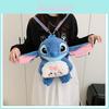 Плюшевый рюкзак-мультяшный персонаж Почакко (из Stitch) для девочек, с застежкой-молнией, для повседневных поездок