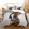 Popular Kawaii Sexy Girl Bedding Set Printed single Comforter Quilt Duvet Cover Pillow Case 3 Pieces Sets Kids Adult Size
