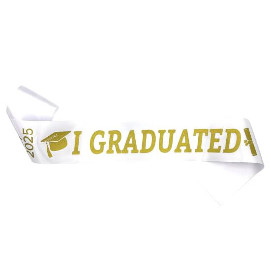 2025 Graduation Stole Unisex Adults Graduation Satin Sash Ribbon Class of 2025 Congrat Grad Etiquette Belt for Academic Commencements