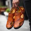 Pair of Shoes Men Hand-stitched Outdoor Closed Toe Genuine Leather Sandals