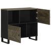 VidaXL Buffet noir 80x33x75 cm bois massif de manguier, meuble de rangement, meuble de rangement de cuisine, meuble de 4017711
