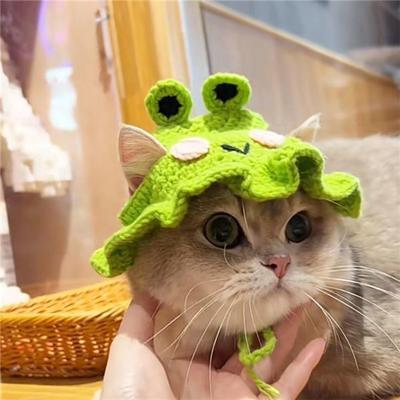 Очаровательная кошачья шляпа, мультяшный праздничный костюм для домашних животных, аксессуар для кошек, маленьких животных