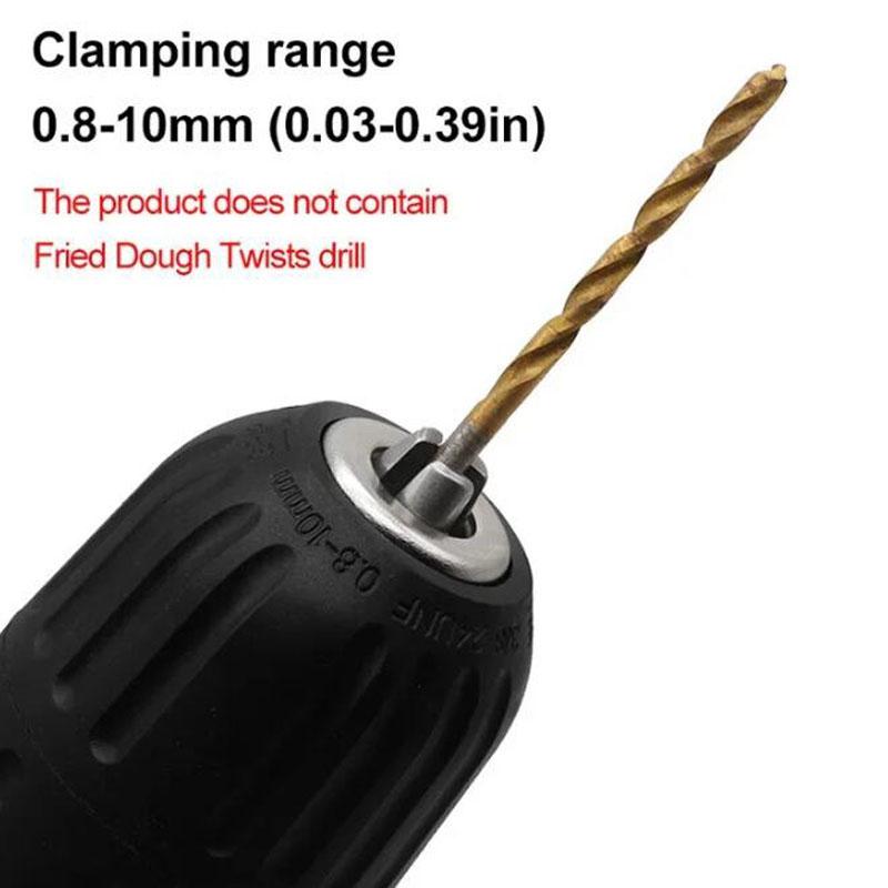 Бесключевой патрон для дрели Клипса Резьбовой адаптер для сверла для ударной дрели Уникальная запатентованная функция блокировки 3/8-24UNF 0.8-10ММ