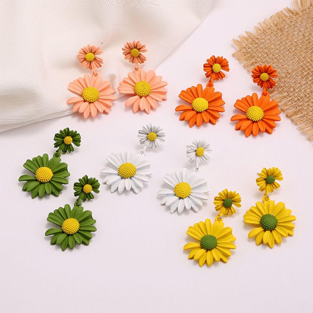 Корейская индивидуальность Милые серьги-ромашки с цветком Серьги-подвески Серьги-подвески Модные ювелирные изделия