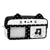 Cat Ear Design Pencil Case Pixel Music Not Print Stationery Bag Pencil Pouch  School Supplies