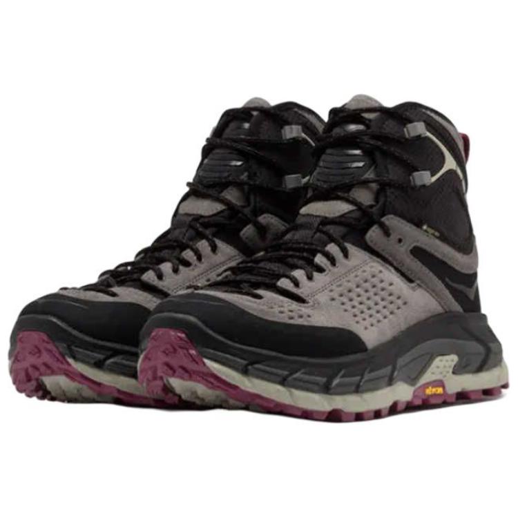 HOKA One One Tor Сверхкомфортные Мягкие Нескользящие Износостойкие Высокие Ботинки для Хайкинга Унисекс Ботинки для Хайкинга Серый Черный 1153190F-BNTT