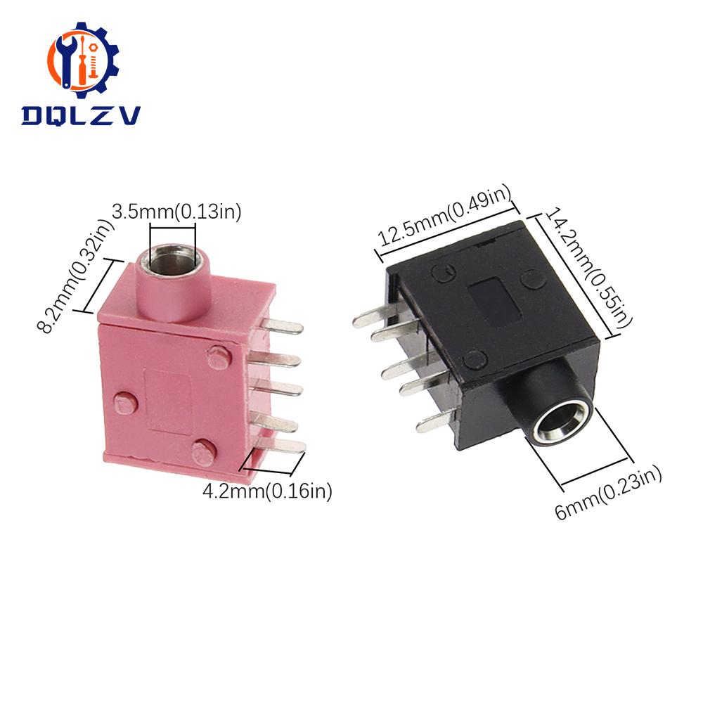 3.5MM Audio Headphone Jack Connector PJ-325 Stereo Audio Earphone Connectors 3.5 PJ-325 Audio Jack Socket Multicolor