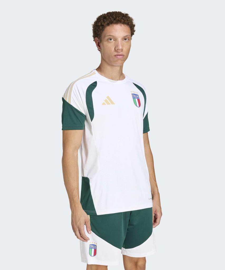 adidas Италия 26 Тренировочная футболка Tiro - Белая:Зеленый / Jz9375