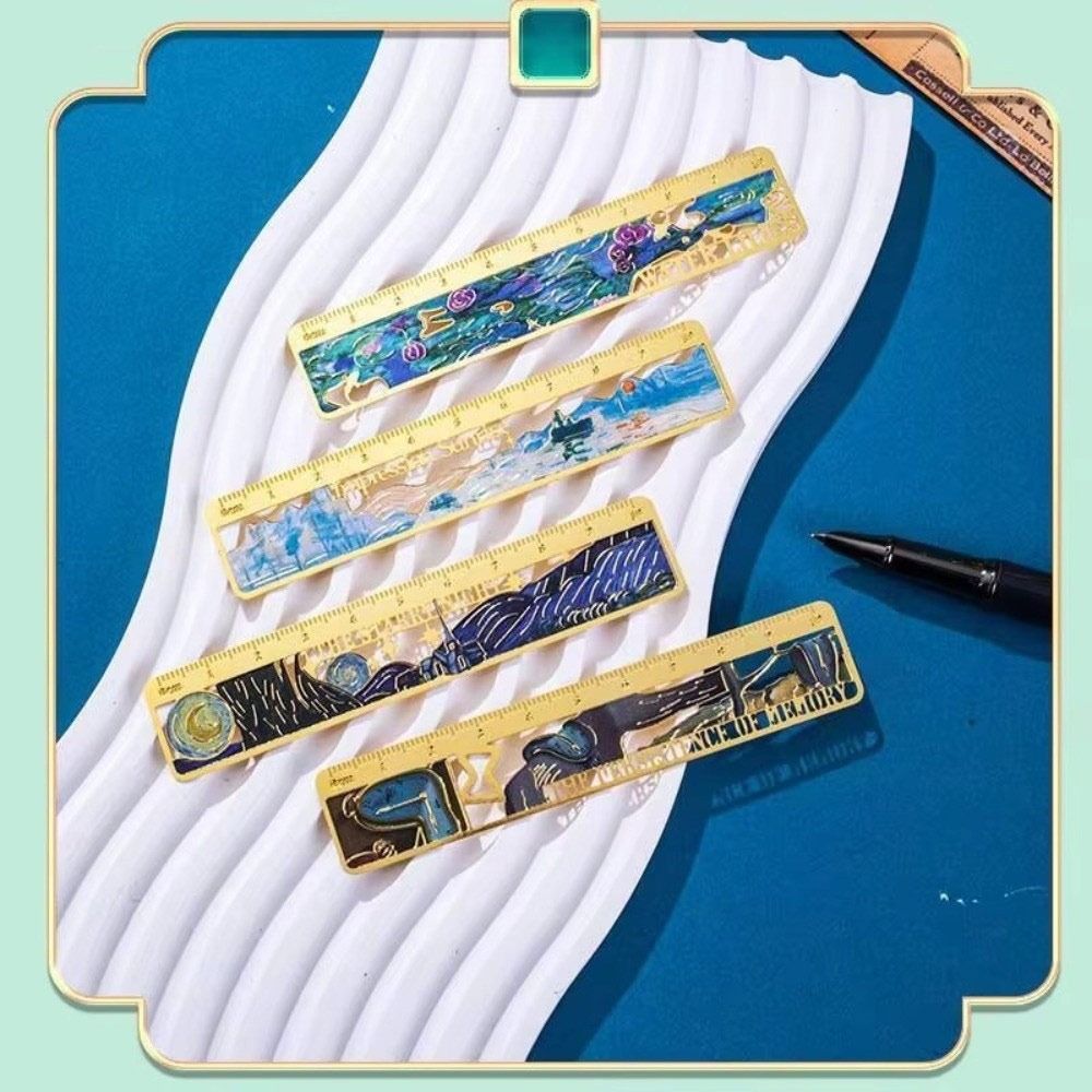 Apricot Leaf Metal Ruler Bookmarks Maple Leaf Pagination Mark Book Marking  Reading Accessory