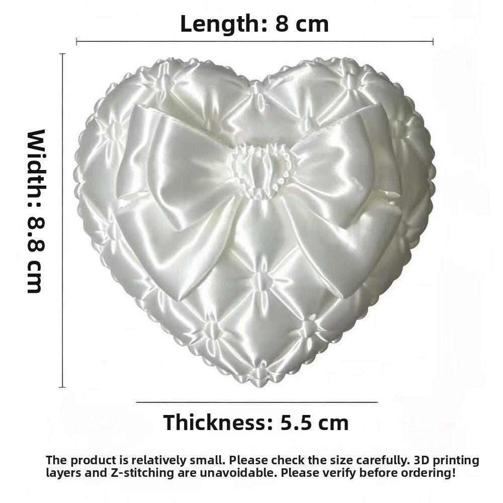 Silk Texture Heart-shaped Jewelry Box Small Size Storage Tray Vanity Table