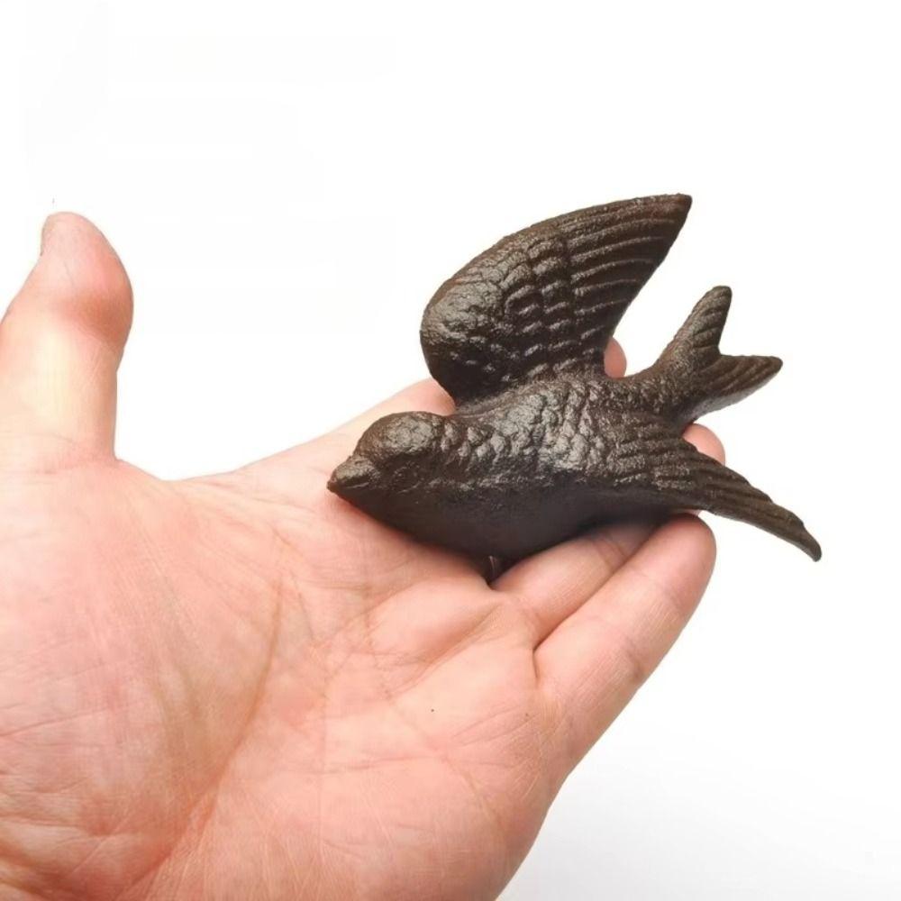 Cast Iron Cast Iron Swallow Black Wind Chime Art Statue Garden Courtyard