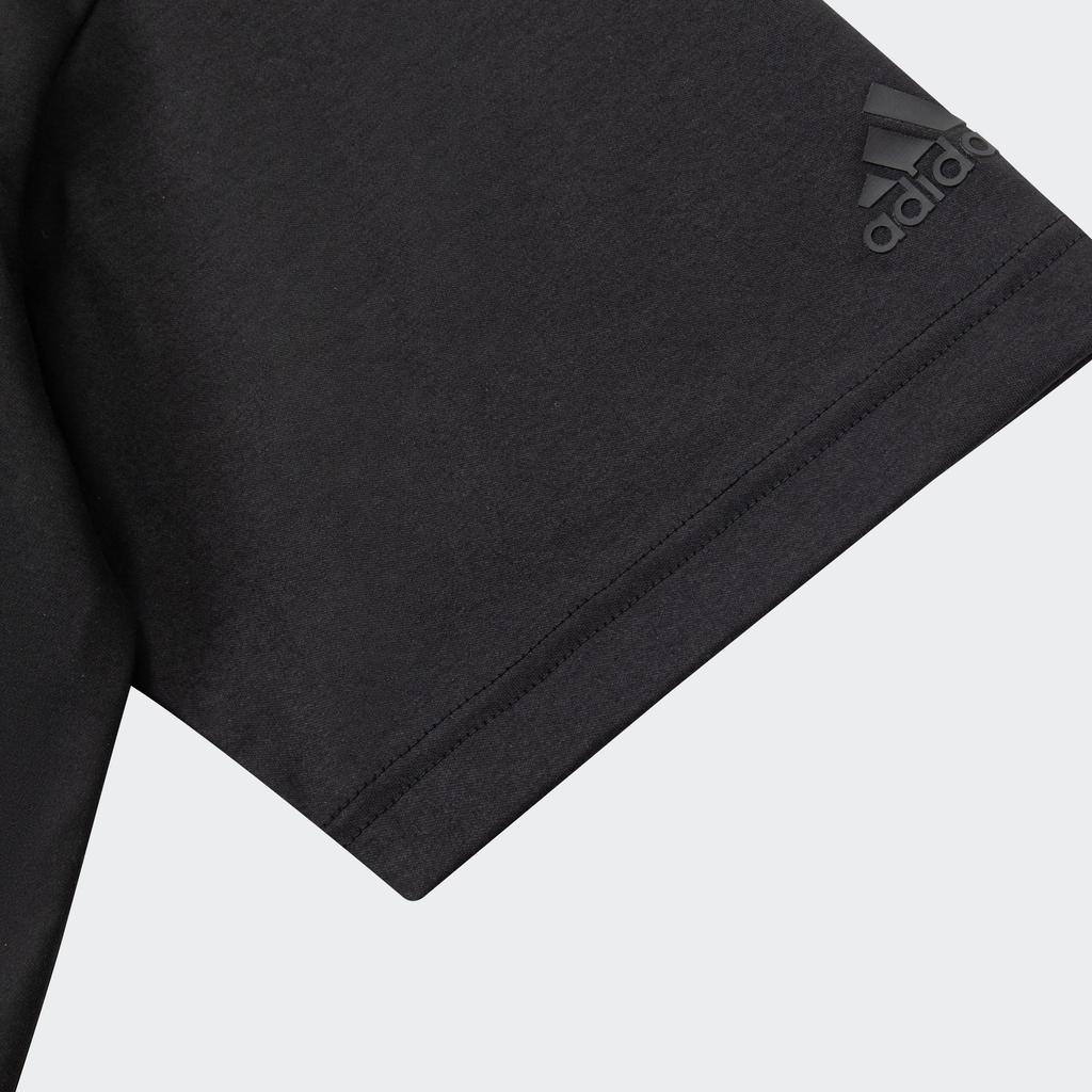 adidas Крутая хлопковая спортивная футболка с коротким рукавом для мужчин, черные JD5213