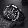 BENYAR Mens Quartz Sports Watches Men Leather Band Watch Men Waterproof Military Wristwatch