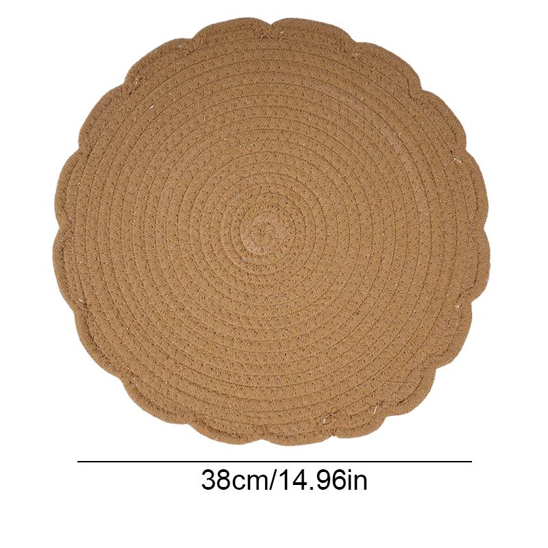 1 шт. Плетеный термостойкий поднос в форме цветка, экологичный, изолирующий, из шелухи, многоцелевой, натуральный, для дома, из кукурузы, долговечный